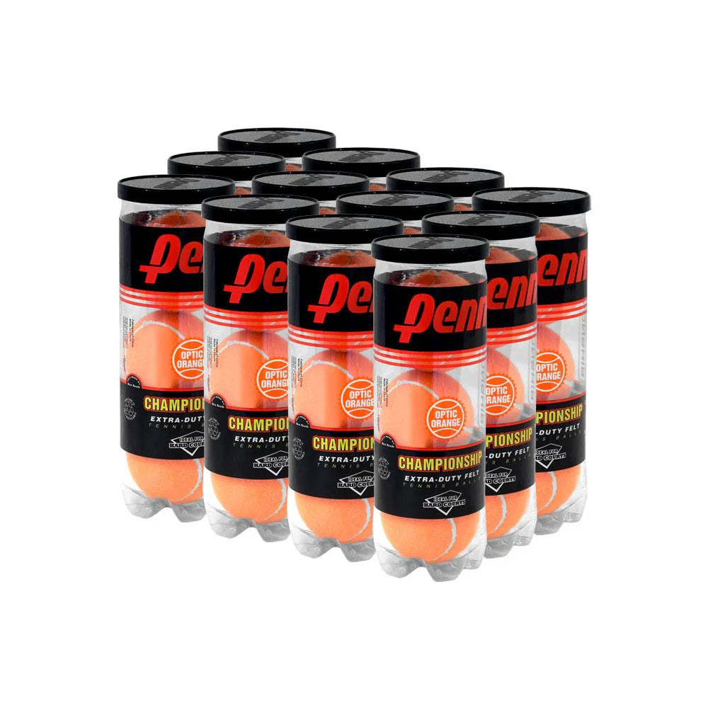 Penn Championship Orange Extra Duty Tennis Balls - 12 Can Case